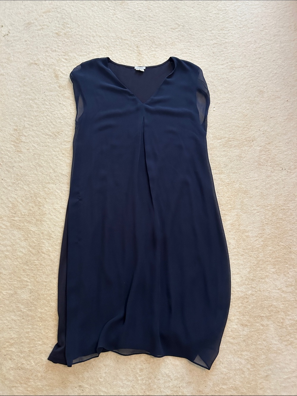 Jigsaw Navy Sleeveless V-Neck Midi Dress